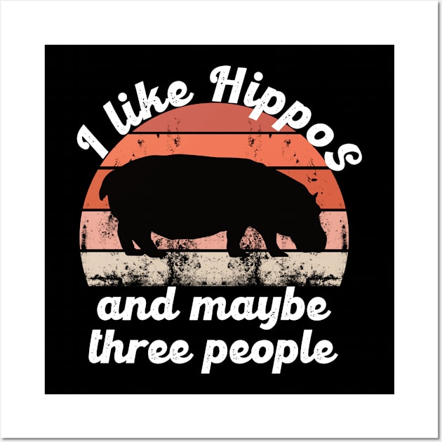 i like hippos and maybe three people Wall Art by hatem